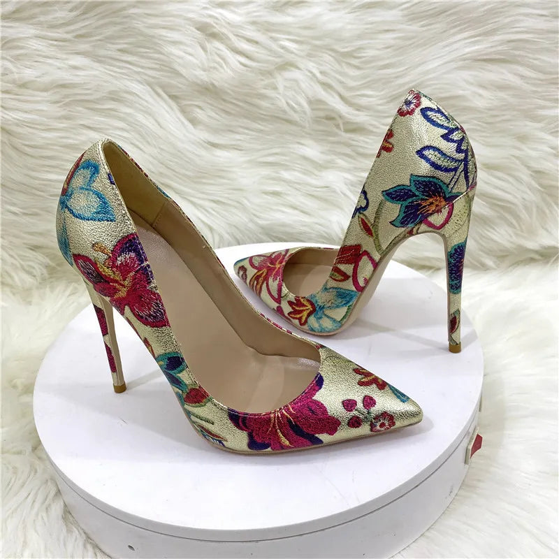 Neon Rainbow Swirl Stiletto Pumps