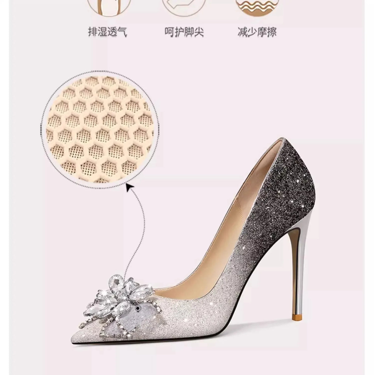 Multicolor Print Pointed Toe Pumps