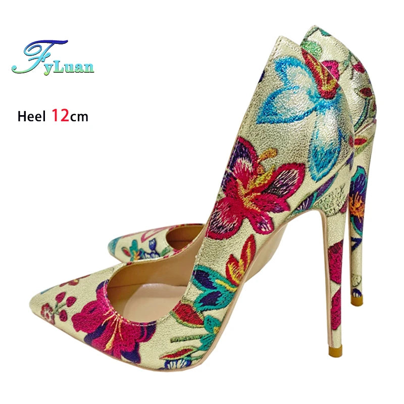 Neon Rainbow Swirl Stiletto Pumps