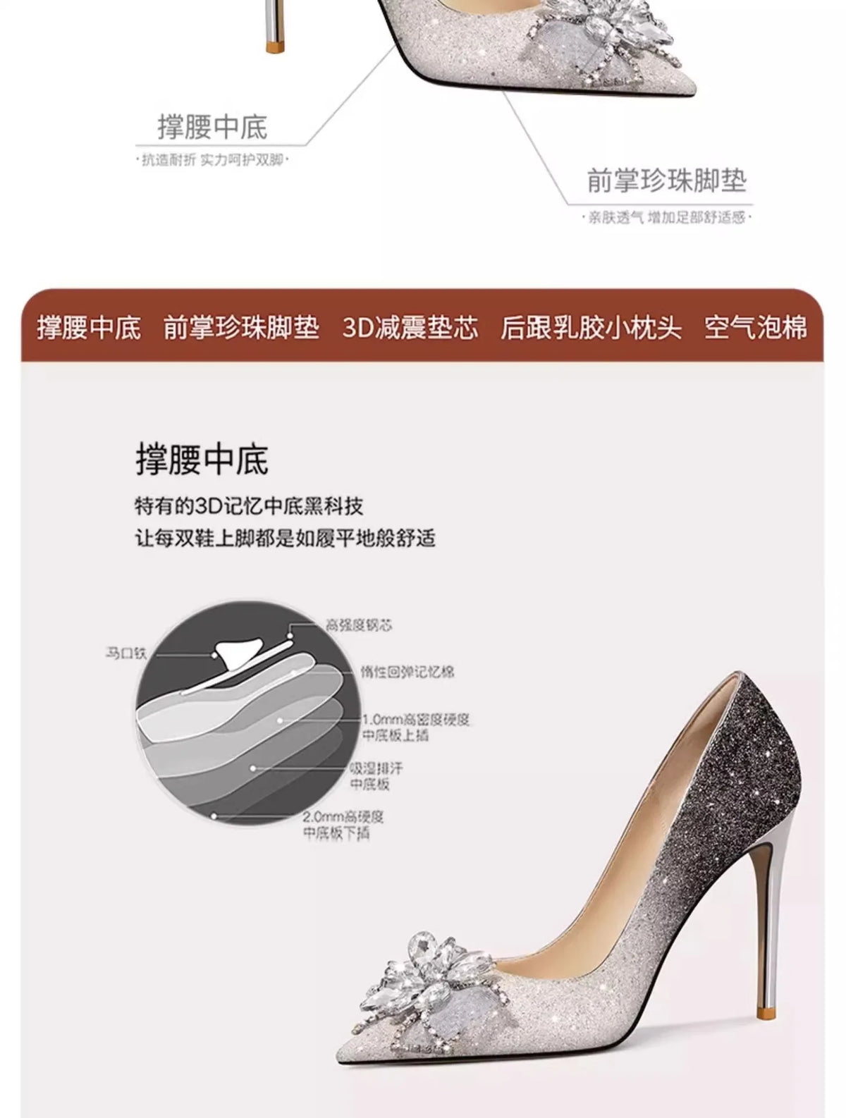 Multicolor Print Pointed Toe Pumps