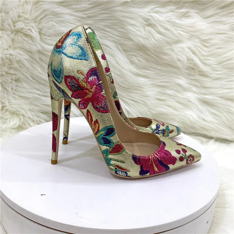 Neon Rainbow Swirl Stiletto Pumps