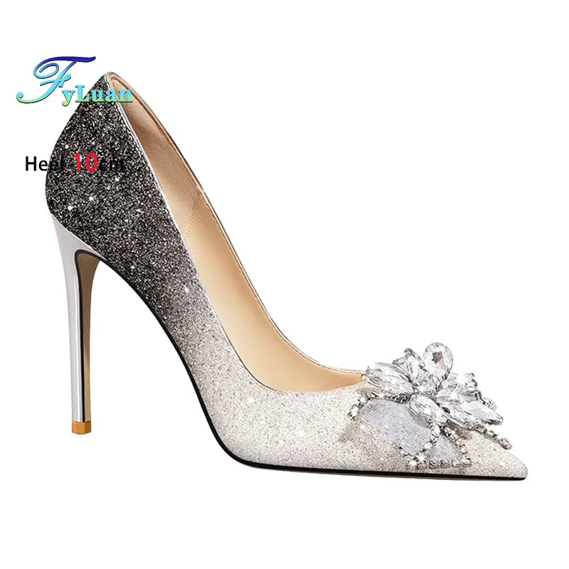 Multicolor Print Pointed Toe Pumps