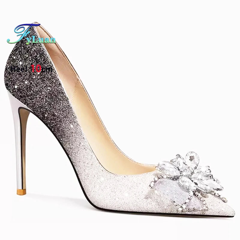 Multicolor Print Pointed Toe Pumps